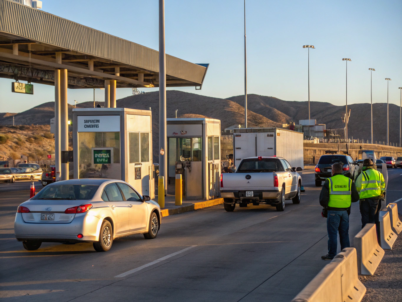 Border security inspection station and detection instruments