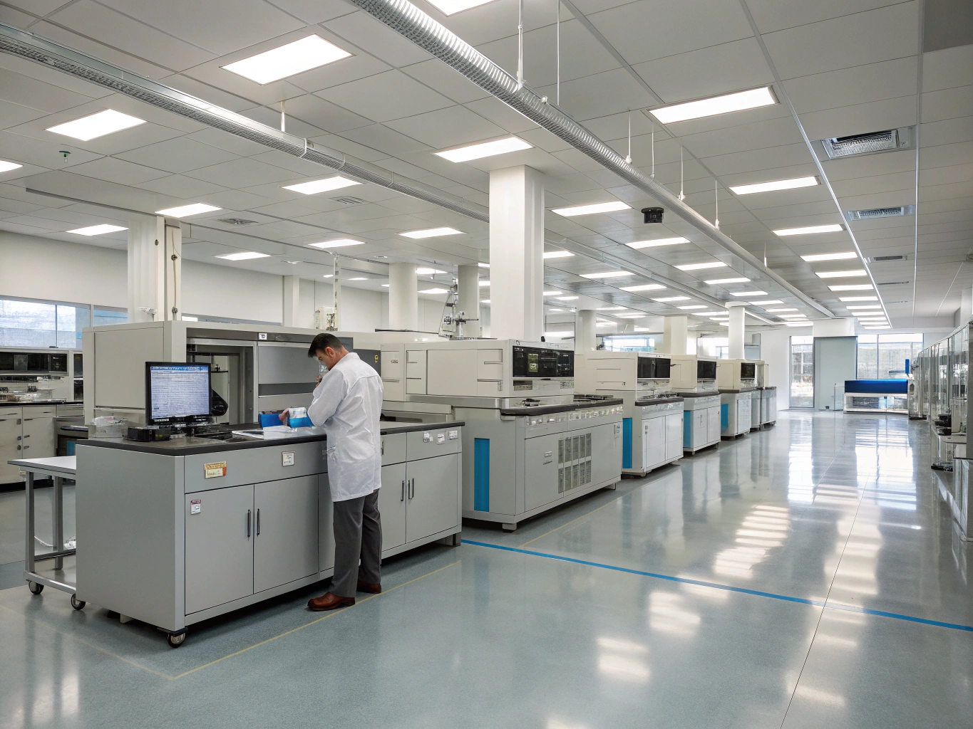Bruker Process Analytical Technology Industrial Spectrometer in cleanroom manufacturing environment