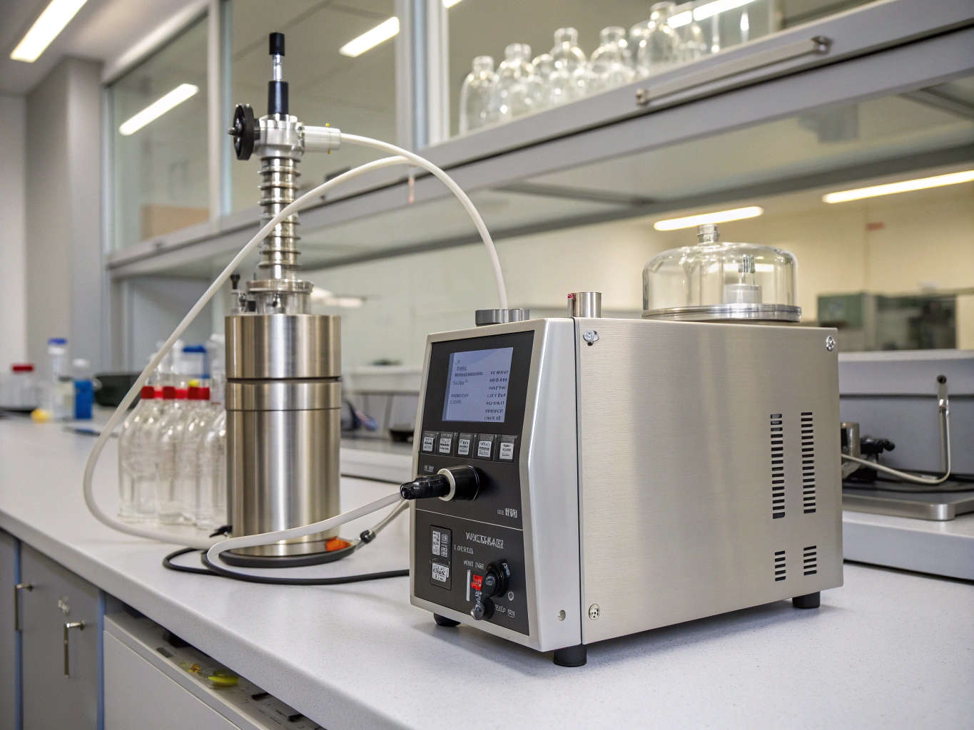 High performance chromatography system installed in an analytical testing laboratory