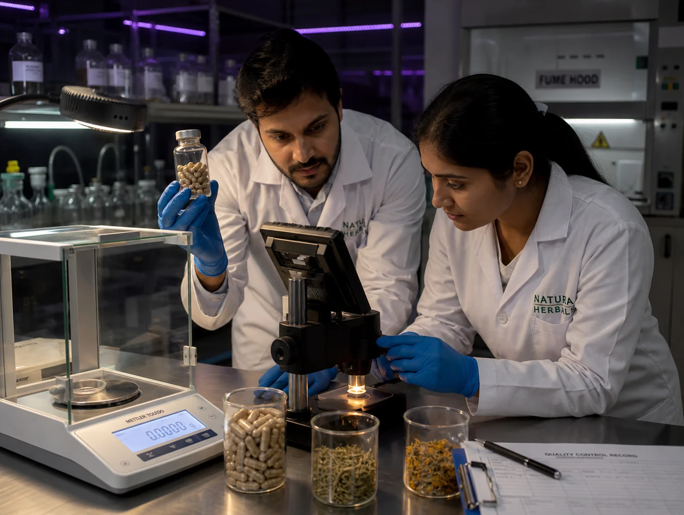 Analytical laboratory formulation testing for cosmetics and botanicals